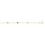 Armband 375/9 K Gelbgold mit Farbsteinen