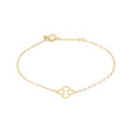 Bracelet or jaune 375/9 ct avec trèfle