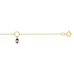 Bracelet or jaune 375/9 ct avec breloque coccinelle