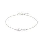 Armband 375/9 K Weissgold Infinity mit Zirkonia