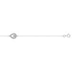 Bracelet 375/9 K White Gold with Cubic Zirconia