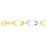 Armband 750/18 K Gelb-/Weissgold 18cm