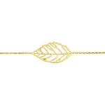 Bracelet 750/18 K Yellow Gold Leaf 18cm