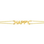 Bracelet 750/18 K Yellow Gold 18cm, Happy