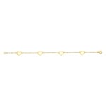 Bracelet 750/18 K Yellow Gold Hearts 18cm - 7675-18