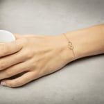 Bracelet 750/18 K Yellow Gold Infinity 18cm - 7757-18