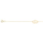 Bracelet 750/18 K Yellow Gold Lotus Blossom 18cm - 7933-18