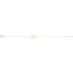 Bracelet 750/18 K Yellow Gold Lotus Blossom 18cm - 7933-18