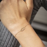 Bracelet 750/18 K Yellow Gold Lotus Blossom 18cm - 7933-18