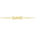 Bracelet or jaune 750/18 ct 18cm, Love