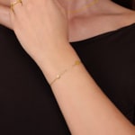 Bracelet 750/18 K Yellow Gold Stars 18cm - 7784-18