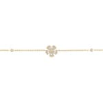 Armband 750/18 K Gelbgold Blume mit Diamanten 0.32 ct H/si - AR-00756-GG