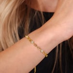 Bracelet 750/18 K Yellow Gold with Diamond 0.38 ct H/si - AR-46479-GG