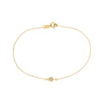 Bracelet 750/18 K Yellow Gold with Diamonds 0.04 ct H/si, Star