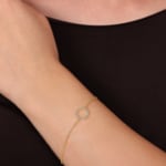 Armband 750/18 K Gelbgold mit Diamanten 0.09 ct H/si - AR-48308-GG