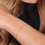 Bracelet or jaune 750/18 ct avec diamants 0.15 ct H/si - AR-47455-GG