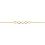 Bracelet 750/18 K Yellow Gold with Diamonds 0.15 ct H/si - AR-48304-GG