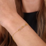 Bracelet 750/18 K Yellow Gold with Diamonds 0.15 ct H/si - AR-48304-GG