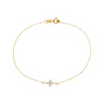 Bracelet 750/18 K Yellow Gold with Diamonds 0.18 ct H/si