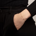 Bracelet or jaune 750/18 ct avec diamants 0.20 ct H/si - AR-69476-GG