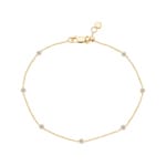 Bracelet or jaune 750/18 ct avec diamants 0.20 ct H/si - AR-69476-GG