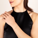 Bracelet 750/18 K Yellow Gold Infinity with Diamonds 0.25 ct H/si - BO3GG