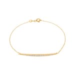 Bracelet or jaune 750/18 ct avec diamants 0.41 ct H/si