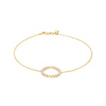 Bracelet 750/18 K Yellow Gold with Diamonds 0.50 ct H/si