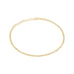 Bracelet 750/18 K Yellow Gold with Diamond Cut Beads - AR-0318017-GG