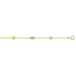 Armband 750/18 K Gelbgold mit Farbsteinen - 68FA618JV