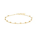 Armband 750/18 K Gelbgold mit geschliffenen Kugeln 2.5mm, 19cm