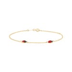 Armband 750/18 K Gelbgold mit Marienkäfer