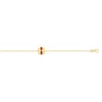 Armband 750/18 K Gelbgold mit rotem Achat