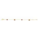 Bracelet 750/18 K Yellow Gold with red Lacquer - 609.3-16