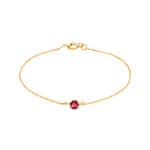 Armband 750/18 K Gelbgold mit Rubin 4-Griff