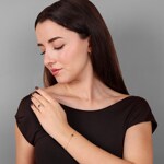 Armband 750/18 K Gelbgold mit Rubin 4-Griff - 4.7052.R0