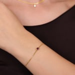 Armband 750/18 K Gelbgold mit Rubin 4-Griff - 4.7052.R0