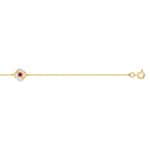 Armband 750/18 K Gelbgold mit Rubin