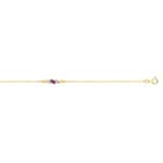 Armband 750/18 K Gelbgold mit Rubin Marquise und Diamanten 0.01ct.