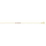 Armband 750/18 K Gelbgold mit Rubinen