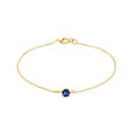 Armband 750/18 K Gelbgold mit Saphir 4-Griff