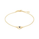 Armband 750/18 K Gelbgold mit Saphir, Herz