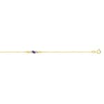 Armband 750/18 K Gelbgold mit Saphir Marquise und Diamanten 0.01ct.