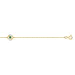 Armband 750/18 K Gelbgold mit Smaragd