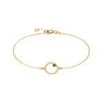 Armband 750/18 K Gelbgold mit Smaragd