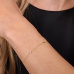 Armband 750/18 K Gelbgold mit Smaragden & Diamanten 0.06 ct H/si - AR-47455-SMA-GG