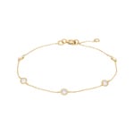 Bracelet or jaune 750/18 ct avec zircones