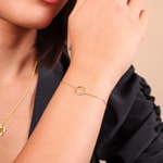 Bracelet 750/18 K Yellow Gold with Cubic Zirconia - 4.7004.Z0-18