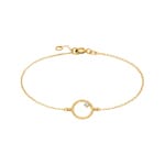 Bracelet or jaune 750/18 ct avec zircone