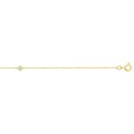 Bracelet 750/18 K Yellow Gold with Solitaire Cubic Zirconia